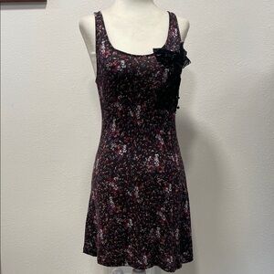 American Rag Women’s Black Floral Scoop Neck Dress
